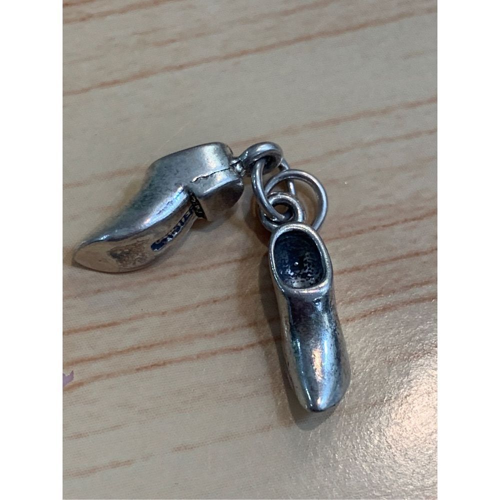 Wooden Shoes Sterling Silver Jewelry Charm #Holland #shoes